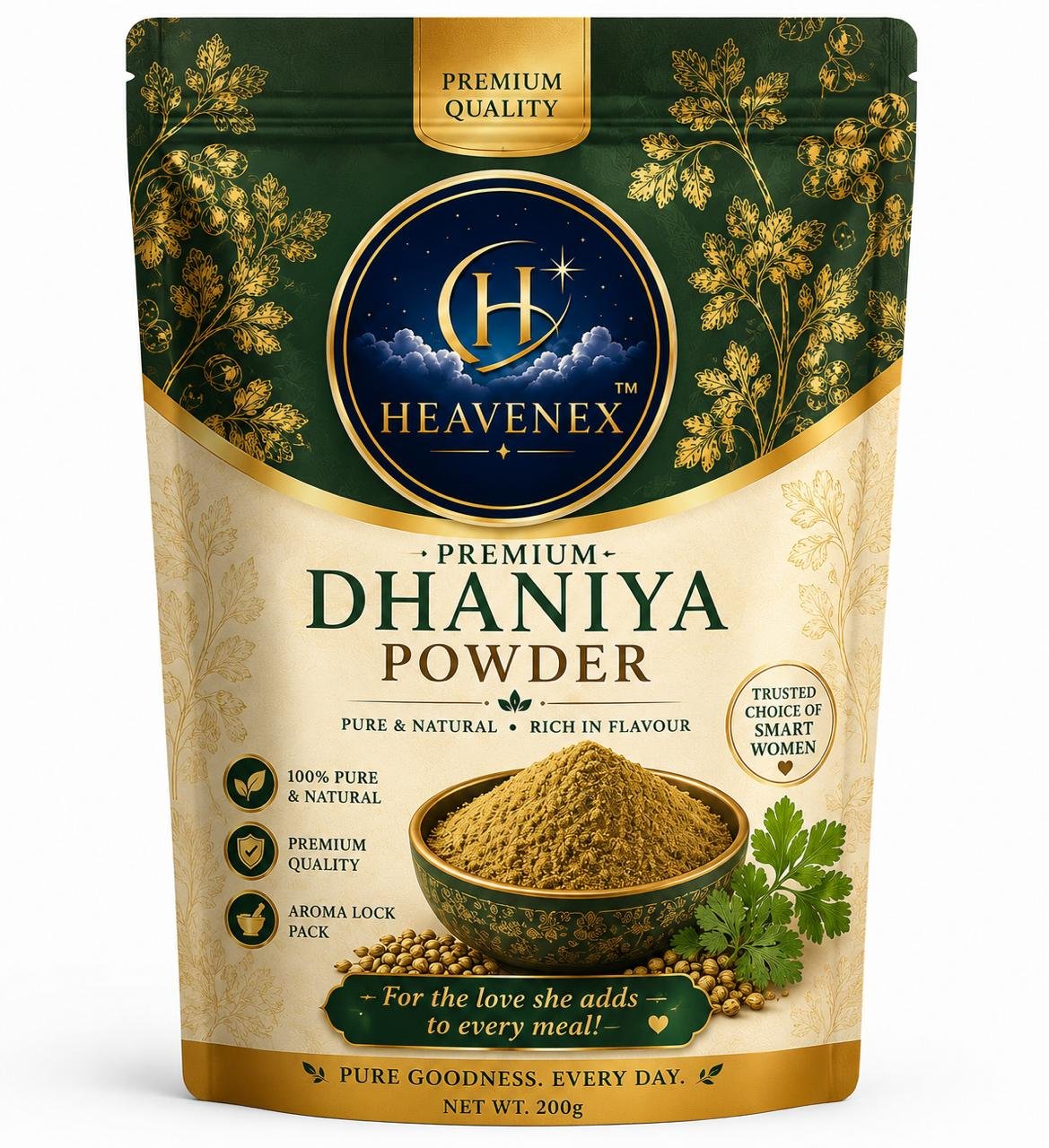 Coriander powder at an Indian spice market